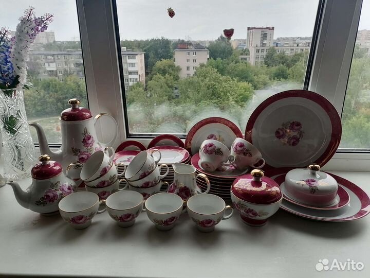 Чайный сервиз Роза ГДР 12 персон