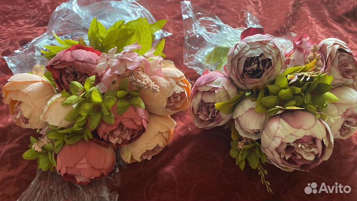 Искусственные цветы: пионы, Кустики с ягодками