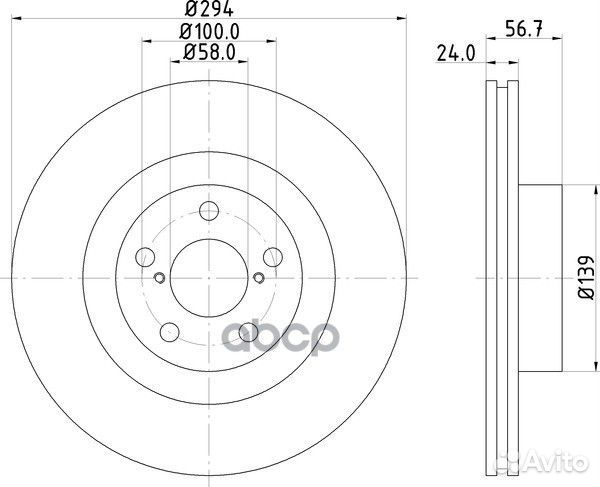 Диск тормозной перед ND7004K nisshinbo