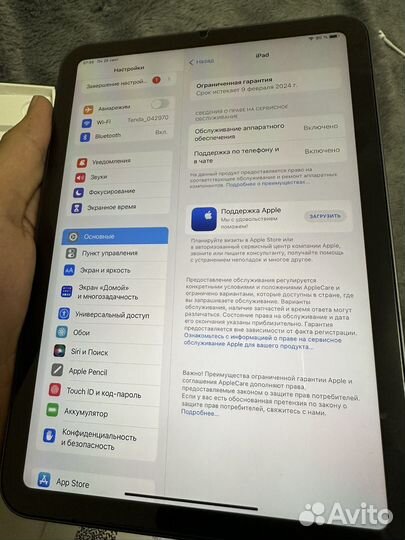 Планшет apple iPad mini 6 64гб на гарантии