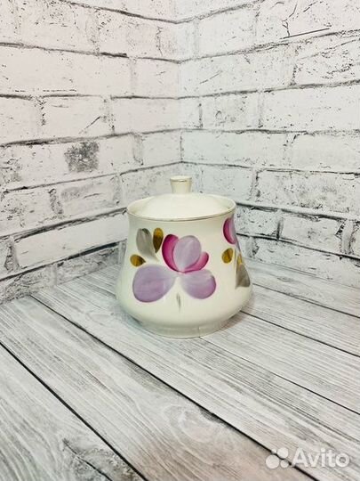 Сахарница СССР от сервиза Цветы