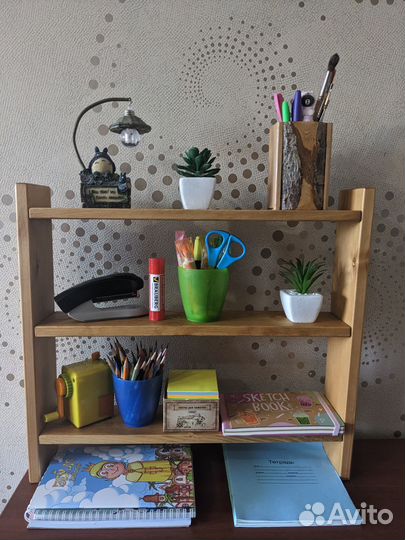 Полка деревянная настольная интерьерная