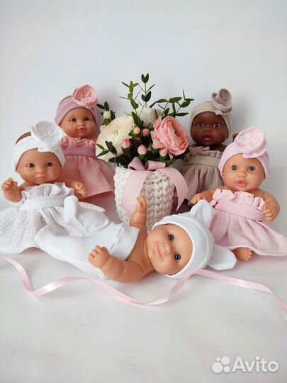 Испанский ванильный пупс (кукла) 22 см, новый