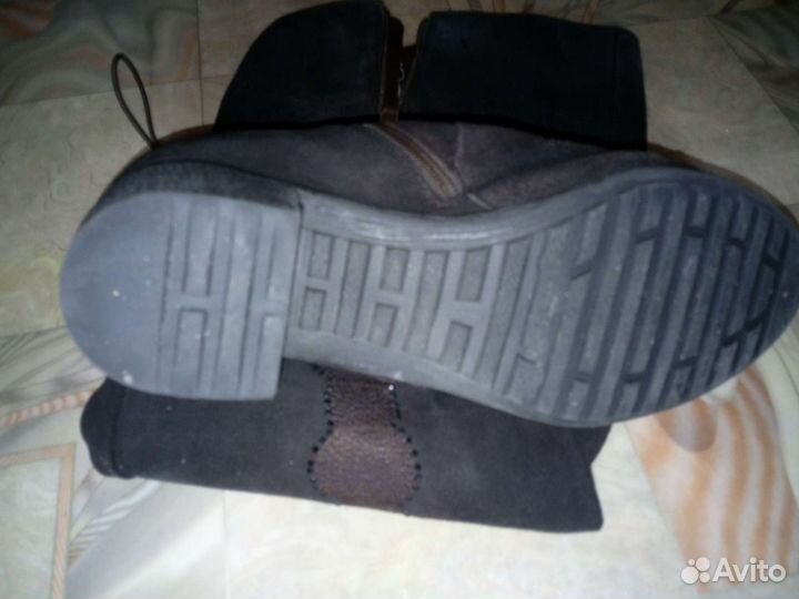 Ботфорты замша