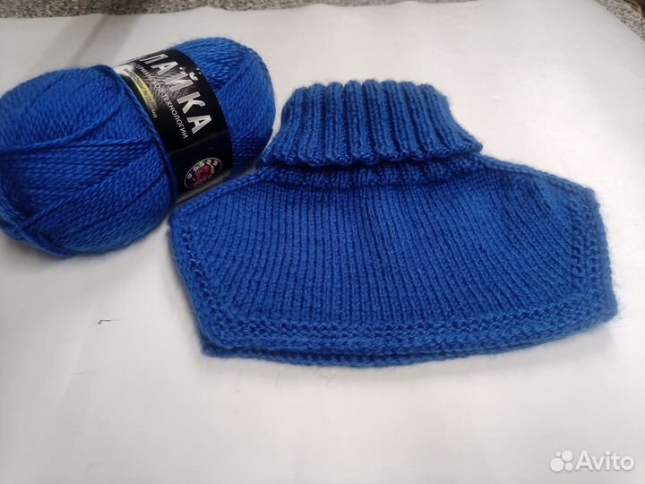 Манишка- шарф детский вязаный