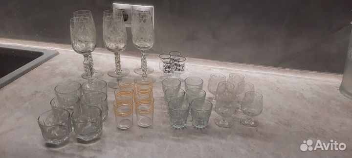 Набор бокалы фужеры рюмки