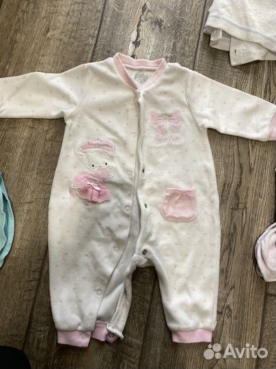 Детские вещи пакетом для новорожденного 50 56 62