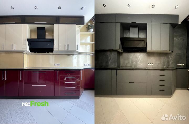 Замена кухонных фасадов и столешницы