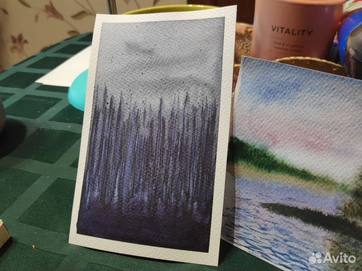 Акварельные рисунки этюды