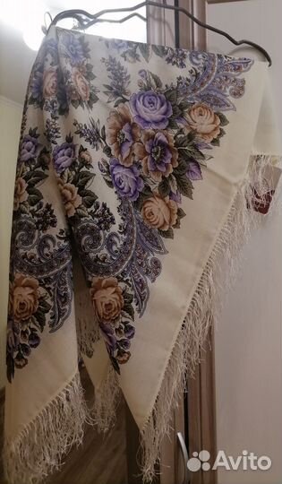 Павловопосадский платок шерсть новый