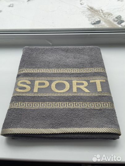 Новое полотенце махровое банное спортивное