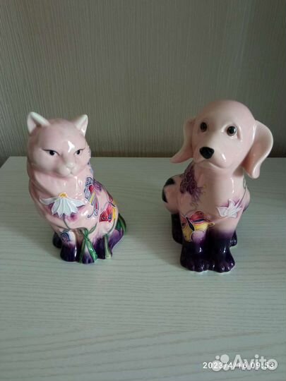 Статуэтка-копилка Собака, Кошка