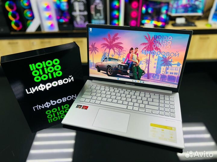 Новый мощный ноутбук Asus R5 7520U/DDR5-8/SSD-512