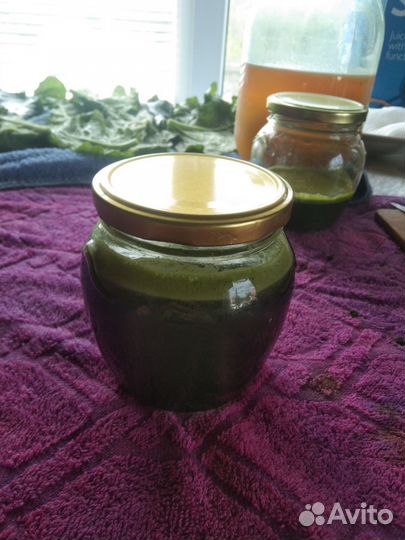 Свежий сок лопуха с мёдом 1/1