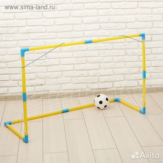 Ворота футбольные «Весёлый футбол» с сеткой, с мяч