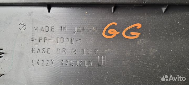 Обшивка двери subaru impreza gg gd