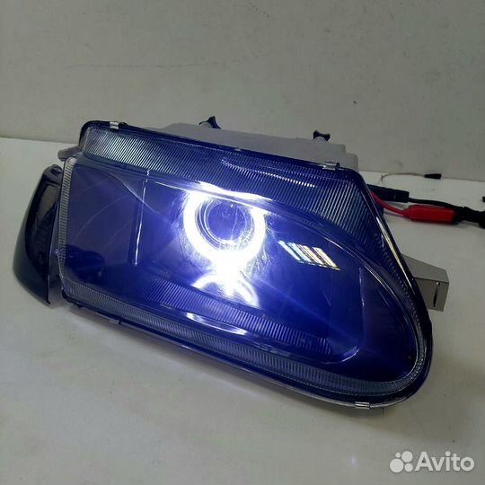 Фары Ваз 2114 чёрная маска с линзой и Дхо