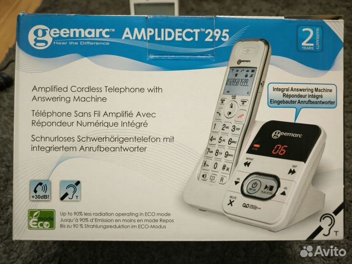 Телефон Geemarc беспроводной для слабослышащих