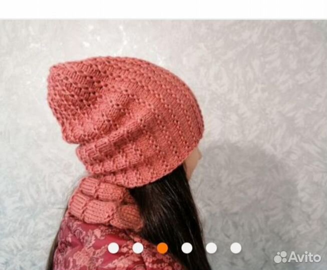 Комплект шапка и снуд женский