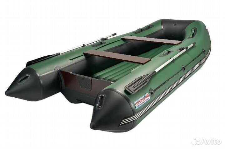 Надувная лодка mishimo lite 390 (зелено-черная)