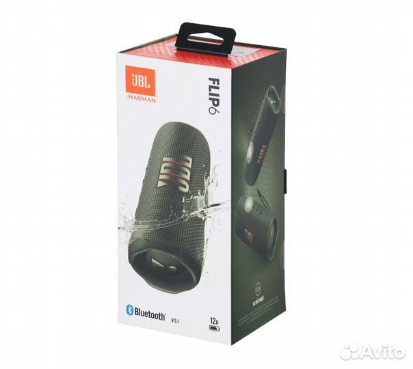 Колонка JBL Flip 6. Зелёная. Новая