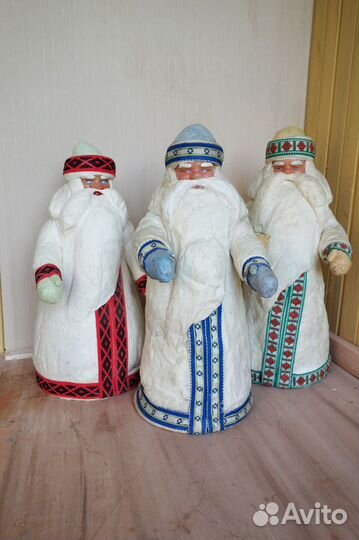Деды Морозы и Снегурочка СССР ватные, много