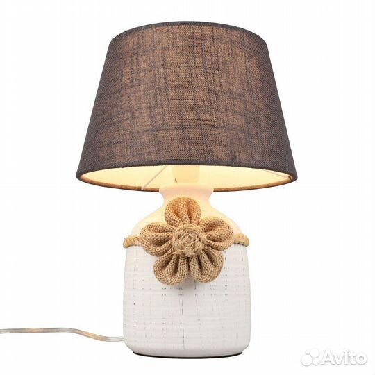 Светильник настольный керамика и текстиль