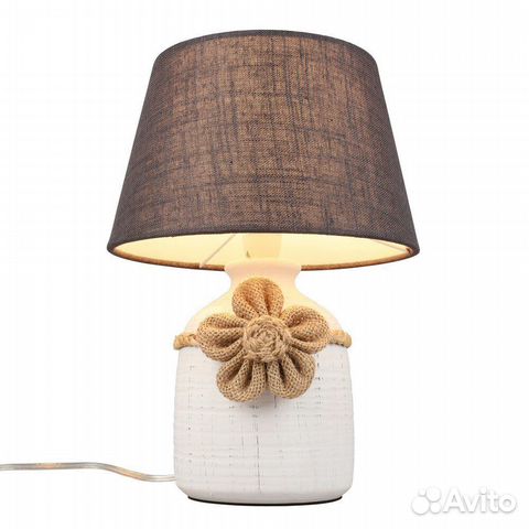 Светильник настольный керамика и текстиль