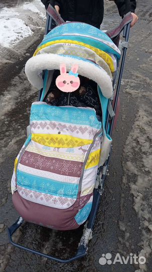 Детские санки коляска ника