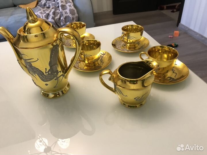 Сервиз кофейный золотой дракон