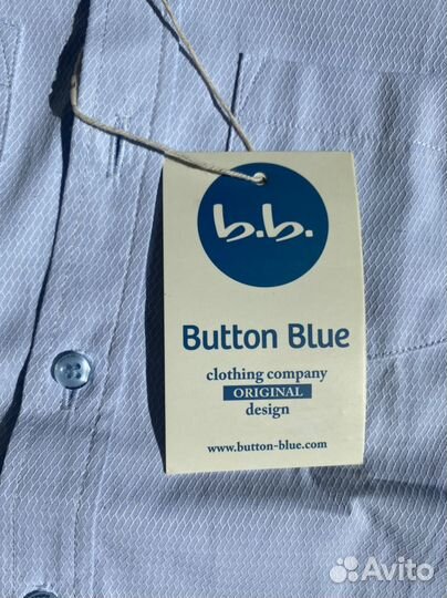 Рубашка для мальчика 98 button blue