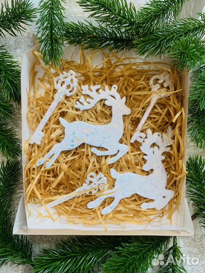 Елочные новогодние игрушки из эпоксидной смолы