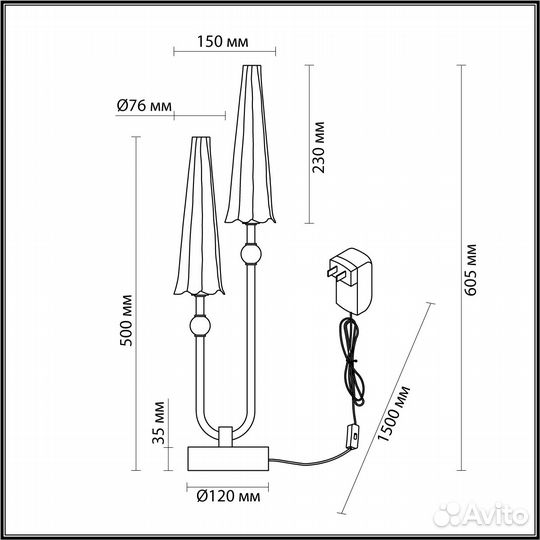 Odeon light 5429/10TL настольная лампа