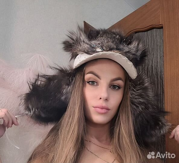 Шапка ушанка женская натуральный мех