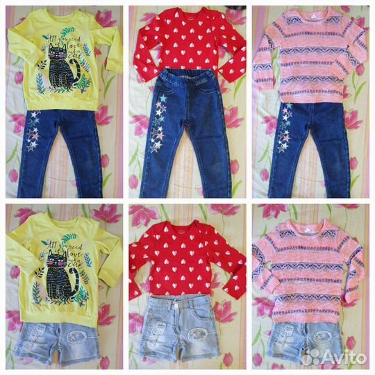 Вещи пакетом на девочку 3 4 года 18вещей