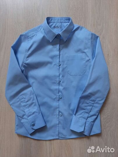 Школьная рубашка на 7-8 лет Mark and Spencer