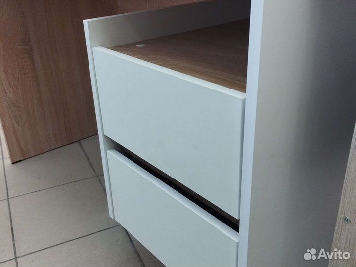 Стол компьютерный №9 Дуб сонома/Белый