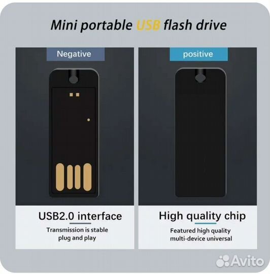 Ультро тонкая высокоскоростная USB флешка 64 gb