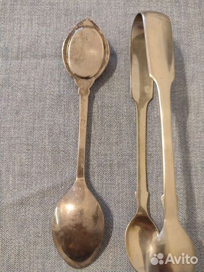 Щипцы для сахара и ложка для сахара