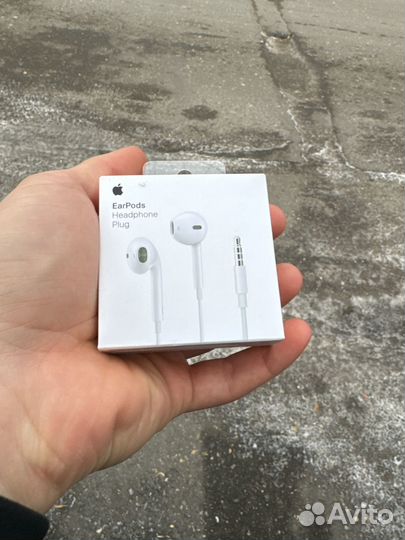 Наушники earpods plug оригинал проводные белые