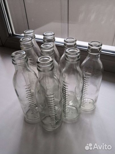 Бутылочки стеклянные для молочной кухни