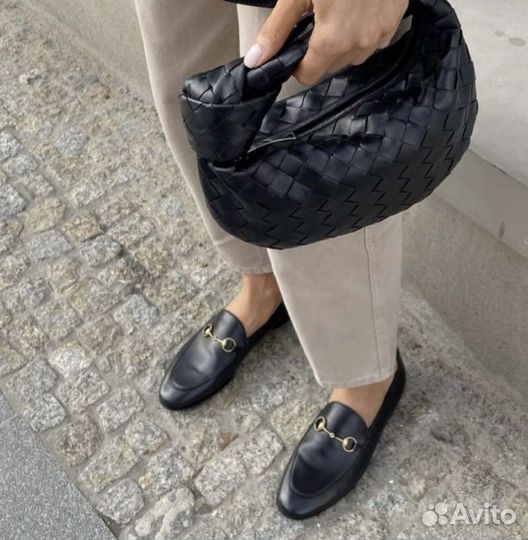 Bottega veneta jodie mini черная кожа