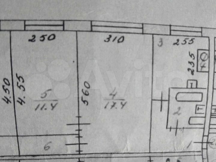 2-к. квартира, 45 м², 1/5 эт.