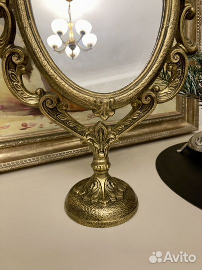 Зеркало настольное винтажное