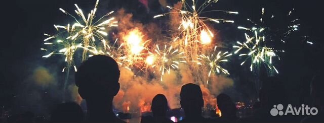 Фейерверк салют веерный на 186 залпов