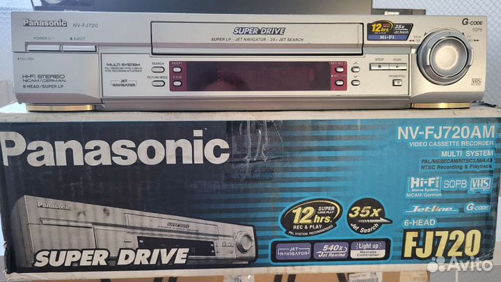 Видеомагнитофон panasonic hi fi NV fj720am