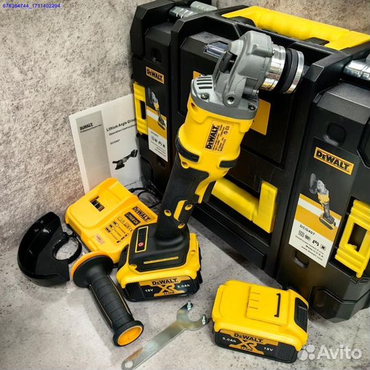 Болгарка ушм dewalt аккумуляторная 125 мм 2 аккум