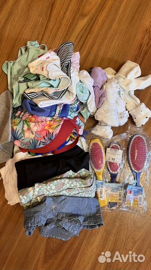 Вещи пакетом на девочку и расчески