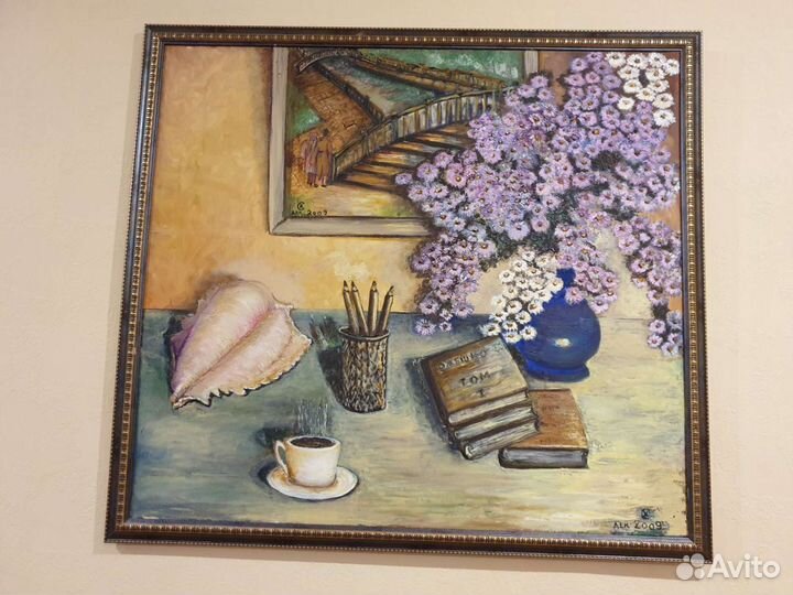 Картина маслом на холсте цветы