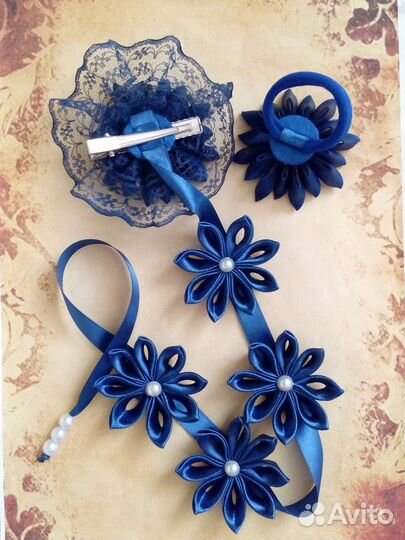 Лента в косу, ручная работа